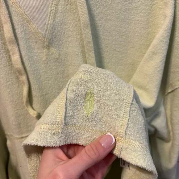 Free People Movement Terry Cloth Green Sweatshirt - Picture 4 of 7
